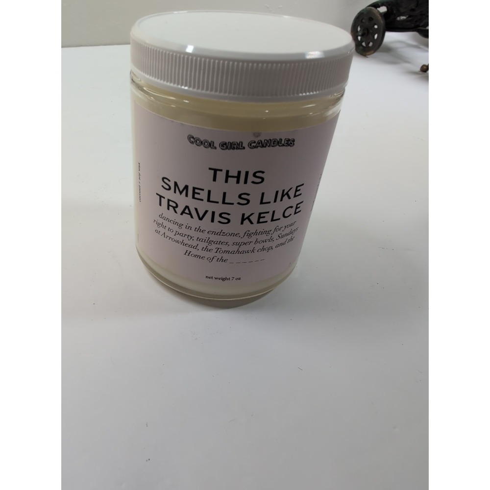 Cool Girl Candles Smells Like Travis Kelce Football NFL, KC Chiefs Inspired New